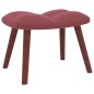 vidaXL Relaxsessel mit Hocker Rosa Samt vidaXL Relaxsessel mit Hocker Rosa Samt