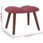 vidaXL Relaxsessel mit Hocker Rosa Samt vidaXL Relaxsessel mit Hocker Rosa Samt