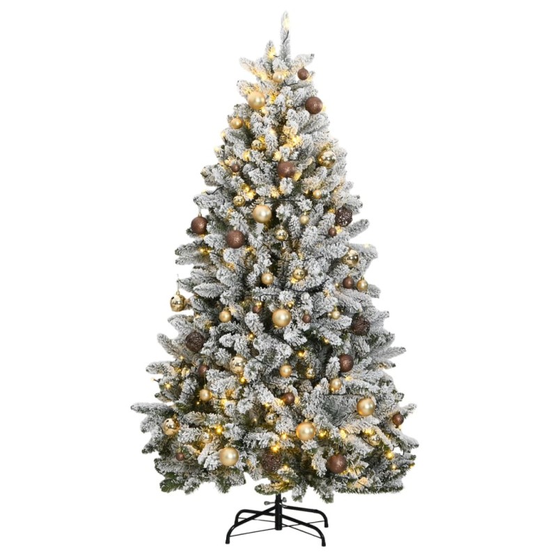 vidaXL Künstlicher Weihnachtsbaum Klappbar 300 LEDs & Kugeln 240 cm vidaXL Künstlicher Weihnachtsbaum Klappbar 300 LEDs & Kugeln 240 cm