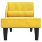 vidaXL Chaiselongue mit Nackenrolle Gelb Samt vidaXL Chaiselongue mit Nackenrolle Gelb Samt