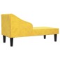 vidaXL Chaiselongue mit Nackenrolle Gelb Samt vidaXL Chaiselongue mit Nackenrolle Gelb Samt