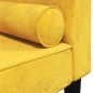 vidaXL Chaiselongue mit Nackenrolle Gelb Samt vidaXL Chaiselongue mit Nackenrolle Gelb Samt