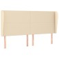 vidaXL Kopfteil mit Ohren Creme 163x23x118/128 cm Stoff