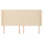 vidaXL Kopfteil mit Ohren Creme 163x23x118/128 cm Stoff