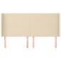 vidaXL Kopfteil mit Ohren Creme 163x16x118/128 cm Stoff vidaXL Kopfteil mit Ohren Creme 163x16x118/128 cm Stoff