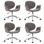 Drehbare Esszimmerstühle 4 Stk. Grau Stoff Drehbare Esszimmerstühle 4 Stk. Grau Stoff