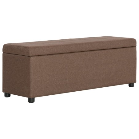 vidaXL Bank mit Staufach 116 cm Braun Polyester 