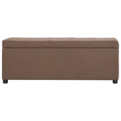 vidaXL Bank mit Staufach 116 cm Braun Polyester 