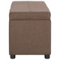 vidaXL Bank mit Staufach 116 cm Braun Polyester vidaXL Bank mit Staufach 116 cm Braun Polyester