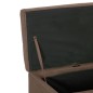 vidaXL Bank mit Staufach 116 cm Braun Polyester vidaXL Bank mit Staufach 116 cm Braun Polyester