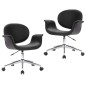 Drehbare Esszimmerstühle 2 Stk. Schwarz Kunstleder Drehbare Esszimmerstühle 2 Stk. Schwarz Kunstleder