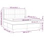vidaXL Boxspringbett mit Matratze Blau 160x200 cm Stoff vidaXL Boxspringbett mit Matratze Blau 160x200 cm Stoff
