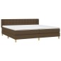 vidaXL Boxspringbett mit Matratze Dunkelbraun 180x200 cm Stoff vidaXL Boxspringbett mit Matratze Dunkelbraun 180x200 cm Stoff