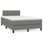 vidaXL Boxspringbett mit Matratze Dunkelgrau 120x200 cm Stoff vidaXL Boxspringbett mit Matratze Dunkelgrau 120x200 cm Stoff