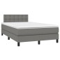 vidaXL Boxspringbett mit Matratze Dunkelgrau 120x200 cm Stoff vidaXL Boxspringbett mit Matratze Dunkelgrau 120x200 cm Stoff