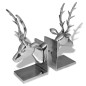 vidaXL Buchstützen Hirsch 2 Stk. Aluminium Silbern vidaXL Buchstützen Hirsch 2 Stk. Aluminium Silbern