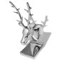 vidaXL Buchstützen Hirsch 2 Stk. Aluminium Silbern vidaXL Buchstützen Hirsch 2 Stk. Aluminium Silbern