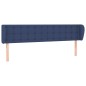 vidaXL Kopfteil mit Ohren Blau 163x23x78/88 cm Stoff vidaXL Kopfteil mit Ohren Blau 163x23x78/88 cm Stoff