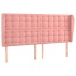 vidaXL Kopfteil mit Ohren Rosa 163x23x118/128 cm Samt vidaXL Kopfteil mit Ohren Rosa 163x23x118/128 cm Samt