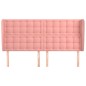 vidaXL Kopfteil mit Ohren Rosa 163x23x118/128 cm Samt vidaXL Kopfteil mit Ohren Rosa 163x23x118/128 cm Samt