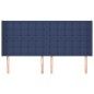 vidaXL Kopfteil mit Ohren Blau 163x16x118/128 cm Stoff vidaXL Kopfteil mit Ohren Blau 163x16x118/128 cm Stoff