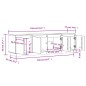 vidaXL TV-Schrank Weiß 156x37x45 cm Massivholz Kiefer vidaXL TV-Schrank Weiß 156x37x45 cm Massivholz Kiefer