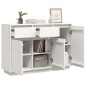 vidaXL Sideboard Weiß 110x34x75 cm Massivholz Kiefer vidaXL Sideboard Weiß 110x34x75 cm Massivholz Kiefer