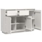 vidaXL Sideboard Weiß 110x34x75 cm Massivholz Kiefer vidaXL Sideboard Weiß 110x34x75 cm Massivholz Kiefer