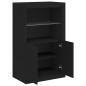 vidaXL Beistellschrank mit LED-Leuchten Schwarz Holzwerkstoff vidaXL Beistellschrank mit LED-Leuchten Schwarz Holzwerkstoff