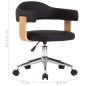 vidaXL Drehbarer Bürostuhl Schwarz Bugholz und Kunstleder vidaXL Drehbarer Bürostuhl Schwarz Bugholz und Kunstleder