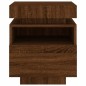 vidaXL Nachttisch mit LED-Leuchten Braun Eichen-Optik 40x39x48,5 cm vidaXL Nachttisch mit LED-Leuchten Braun Eichen-Optik 40x39x48,5 cm