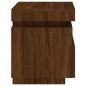 vidaXL Nachttisch mit LED-Leuchten Braun Eichen-Optik 40x39x48,5 cm vidaXL Nachttisch mit LED-Leuchten Braun Eichen-Optik 40x39x48,5 cm