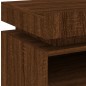 vidaXL Nachttisch mit LED-Leuchten Braun Eichen-Optik 40x39x48,5 cm vidaXL Nachttisch mit LED-Leuchten Braun Eichen-Optik 40x39x48,5 cm