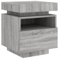 vidaXL Nachttisch mit LED-Leuchten Grau Sonoma 40x39x48,5 cm vidaXL Nachttisch mit LED-Leuchten Grau Sonoma 40x39x48,5 cm