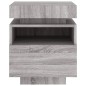 vidaXL Nachttisch mit LED-Leuchten Grau Sonoma 40x39x48,5 cm vidaXL Nachttisch mit LED-Leuchten Grau Sonoma 40x39x48,5 cm