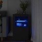 vidaXL Beistellschrank mit LED-Leuchten Schwarz Holzwerkstoff vidaXL Beistellschrank mit LED-Leuchten Schwarz Holzwerkstoff