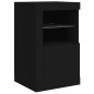 vidaXL Beistellschrank mit LED-Leuchten Schwarz Holzwerkstoff vidaXL Beistellschrank mit LED-Leuchten Schwarz Holzwerkstoff