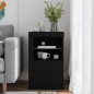 vidaXL Beistellschrank mit LED-Leuchten Schwarz Holzwerkstoff vidaXL Beistellschrank mit LED-Leuchten Schwarz Holzwerkstoff