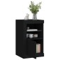 vidaXL Beistellschrank mit LED-Leuchten Schwarz Holzwerkstoff vidaXL Beistellschrank mit LED-Leuchten Schwarz Holzwerkstoff