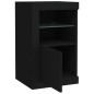 vidaXL Beistellschrank mit LED-Leuchten Schwarz Holzwerkstoff vidaXL Beistellschrank mit LED-Leuchten Schwarz Holzwerkstoff