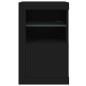 vidaXL Beistellschrank mit LED-Leuchten Schwarz Holzwerkstoff vidaXL Beistellschrank mit LED-Leuchten Schwarz Holzwerkstoff
