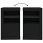 vidaXL Beistellschrank mit LED-Leuchten Schwarz Holzwerkstoff vidaXL Beistellschrank mit LED-Leuchten Schwarz Holzwerkstoff