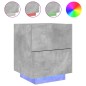 vidaXL Nachttische mit LED-Leuchten 2 Stk. Betongrau Holzwerkstoff vidaXL Nachttische mit LED-Leuchten 2 Stk. Betongrau Holzwerkstoff