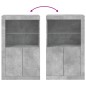 vidaXL Beistellschrank mit LED-Leuchten Betongrau Holzwerkstoff vidaXL Beistellschrank mit LED-Leuchten Betongrau Holzwerkstoff