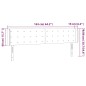 vidaXL LED Kopfteil Blau 163x16x78/88 cm Stoff