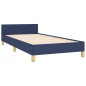 vidaXL Bettgestell mit Kopfteil Blau 80x200 cm Stoff vidaXL Bettgestell mit Kopfteil Blau 80x200 cm Stoff