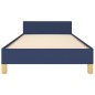 vidaXL Bettgestell mit Kopfteil Blau 80x200 cm Stoff vidaXL Bettgestell mit Kopfteil Blau 80x200 cm Stoff