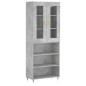 Highboard Betongrau 69,5x34x180 cm Holzwerkstoff Highboard Betongrau 69,5x34x180 cm Holzwerkstoff