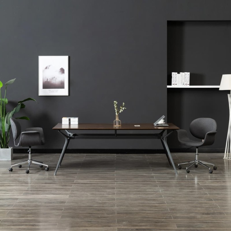 Drehbare Esszimmerstühle 2 Stk. Grau Stoff Drehbare Esszimmerstühle 2 Stk. Grau Stoff