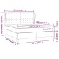 vidaXL Boxspringbett mit Matratze Blau 160x200 cm Stoff vidaXL Boxspringbett mit Matratze Blau 160x200 cm Stoff